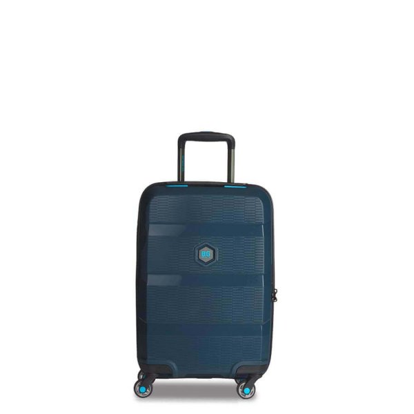 Equipaje de mano de viaje Zip² Soul Blue de 20 pulgadas, liviano, con 4 ruedas giratorias